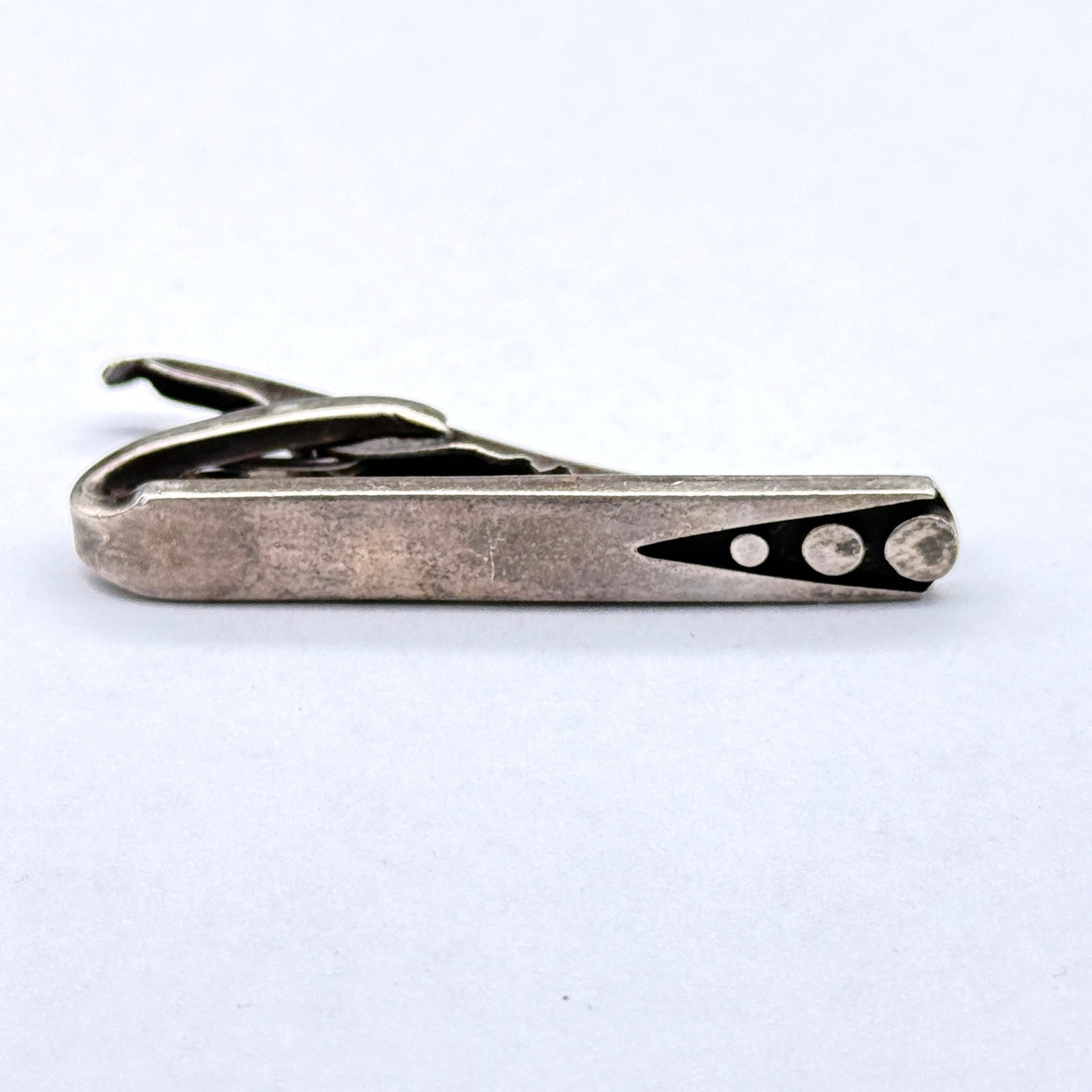 Vintage Modernist Los Castillo Sterling Silver Tie Clip