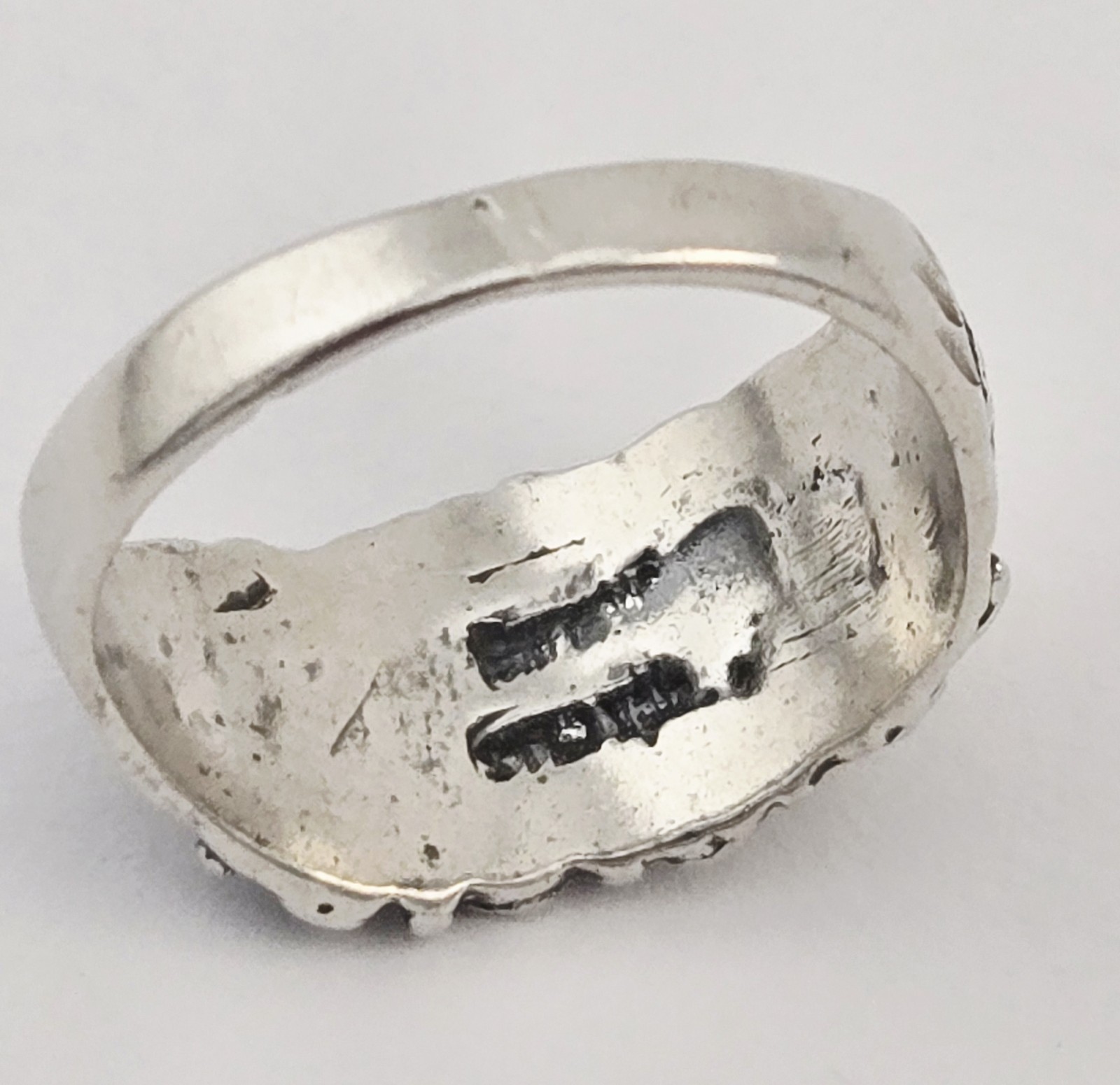 VTG Black Hills Gold Sterling Silver Leaf Floral Band Nature Ring Size 6.5 3.4g