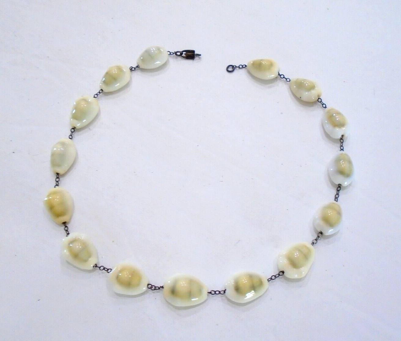 Vintage Sterling Silver Cowrie Shell Necklace Sea Shell Bracelet