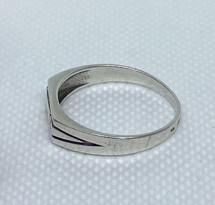 Vintage men’s ring Silver 875.Gold 375. S 11.25.Weight 2.91g. Ukrainian jewelry.