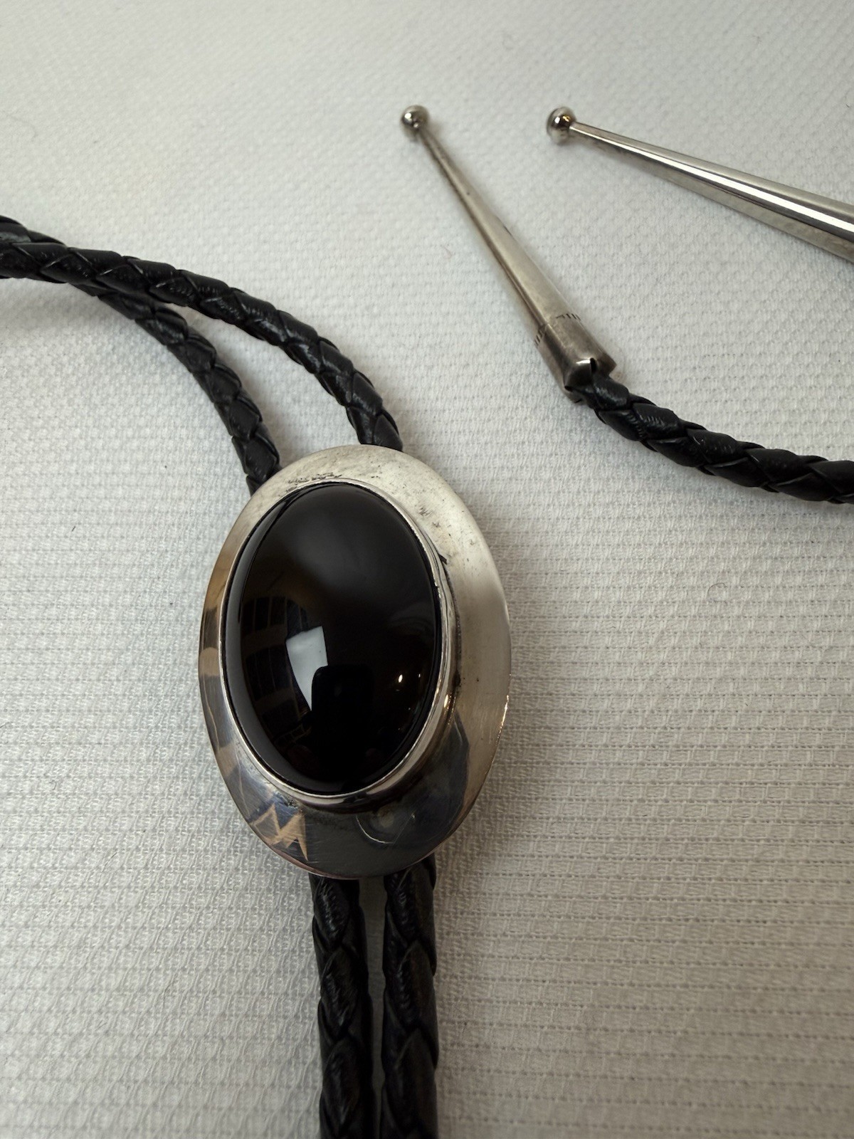 Vintage Sterling Silver 925 and Onyx Bolero, Ben G Chaves, Navajo