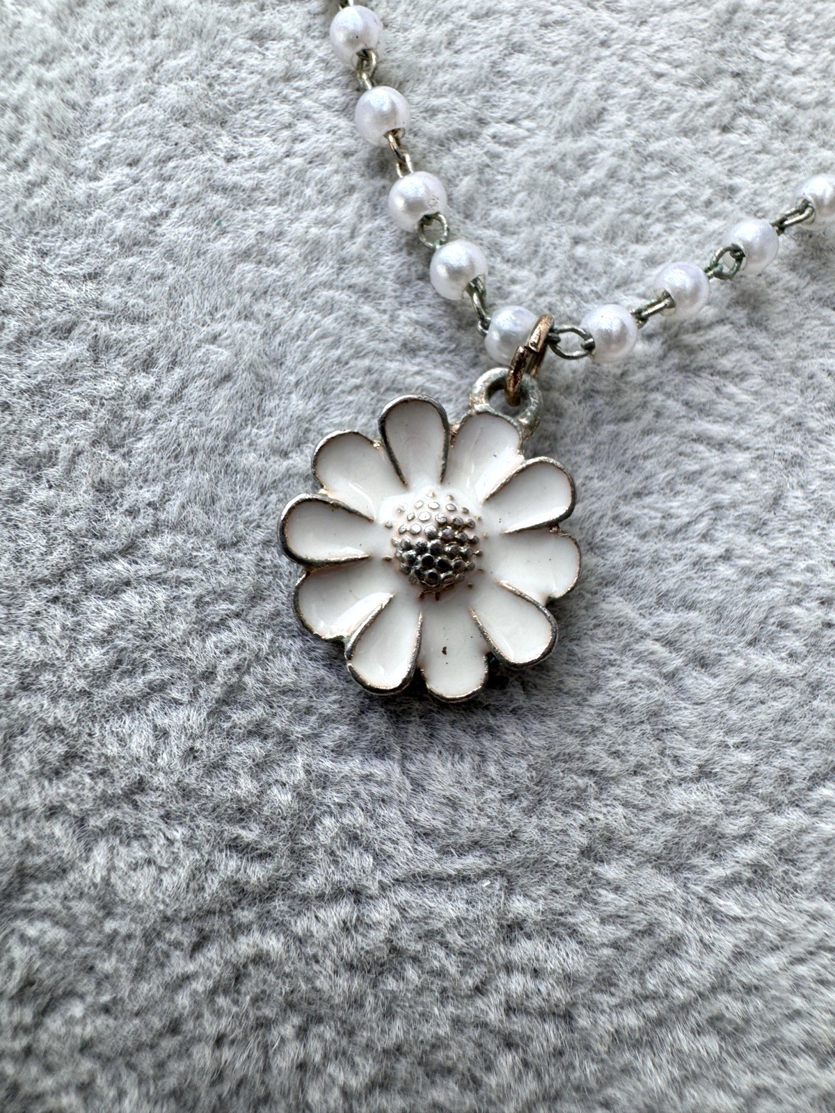 DAISY Y2K Vintage Dainty Minimalist Pearl Necklace Delias 2000s 1990s coquette🌼