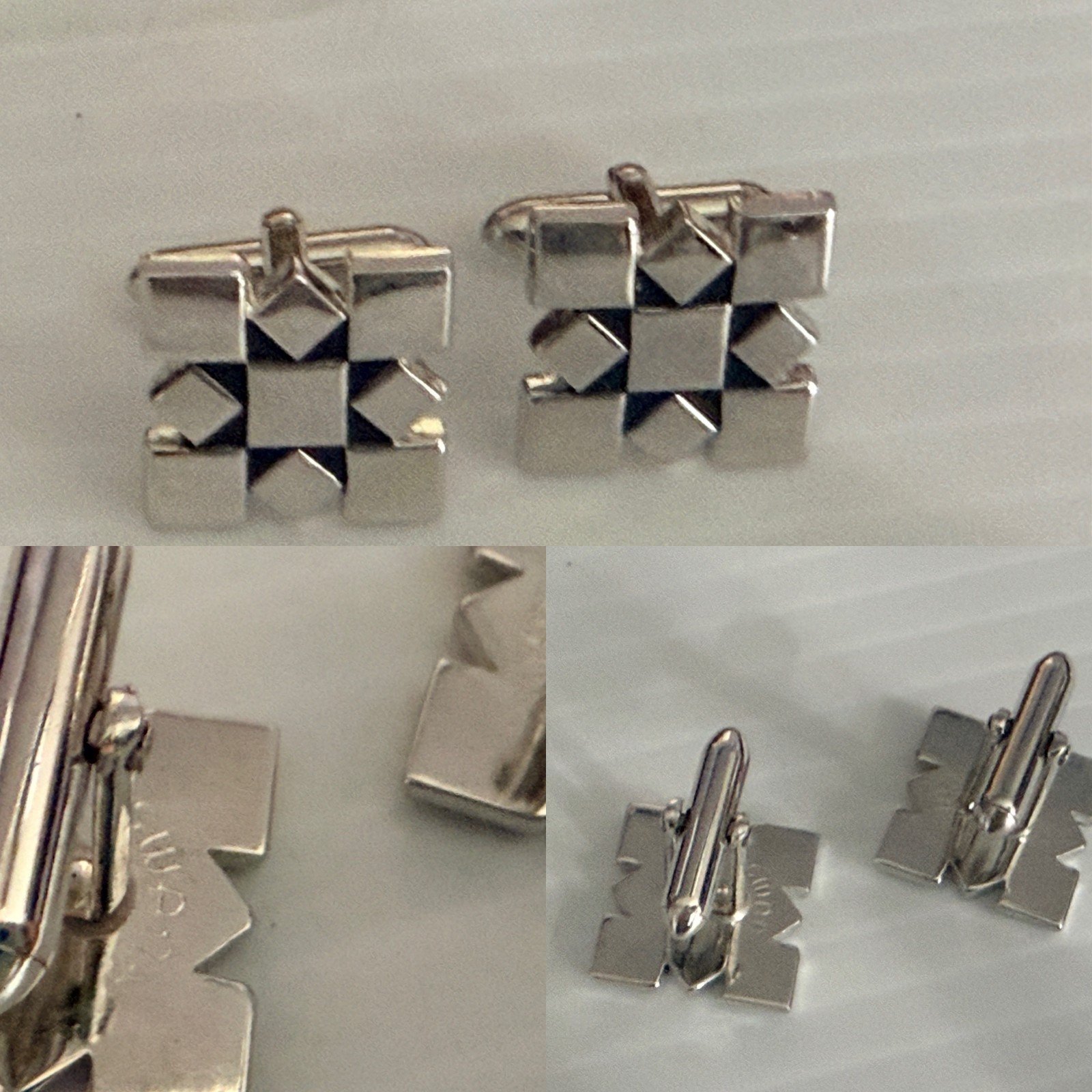 Vtg Lot of Men’s Jewelry Box Cuff Links Tie/Bar Clips Studs Pins