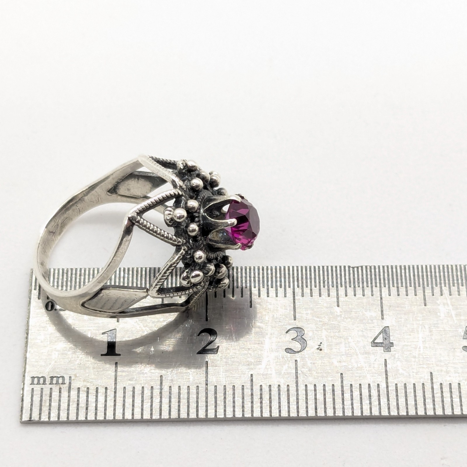 Vintage Elegant Soviet RING Silver⭐875 stamp Star USSR-size: 6.25US (17mm)| UA#4