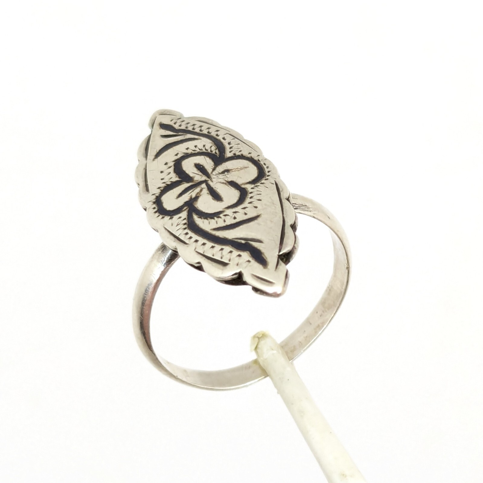 Vintage RING Silver⭐925 stamp Star USSR with Blackening -size: 7US (17.5mm)| #20