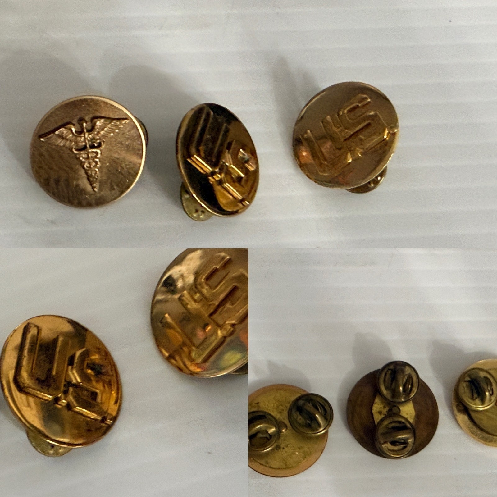 Vtg Lot of Men’s Jewelry Box Cuff Links Tie/Bar Clips Studs Pins