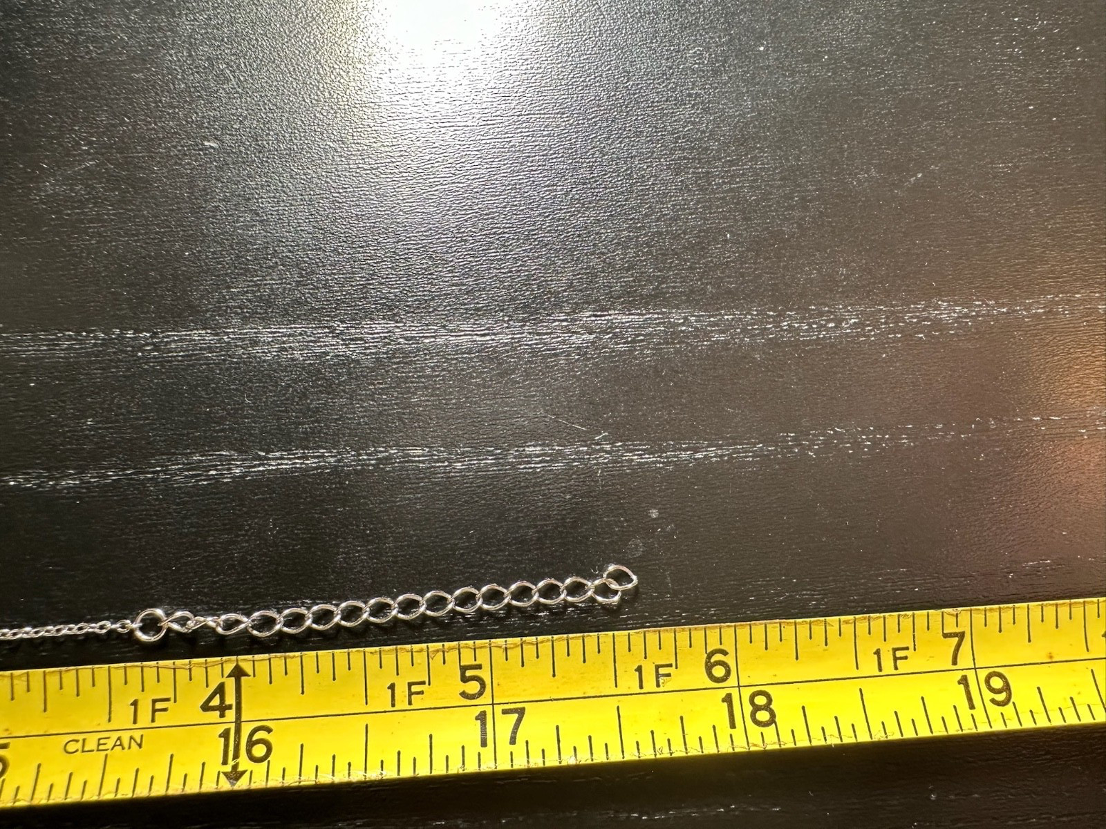 1.00g Vintage Sterling Silver 925 Cable Chain Necklace Adjustable 17.5 in