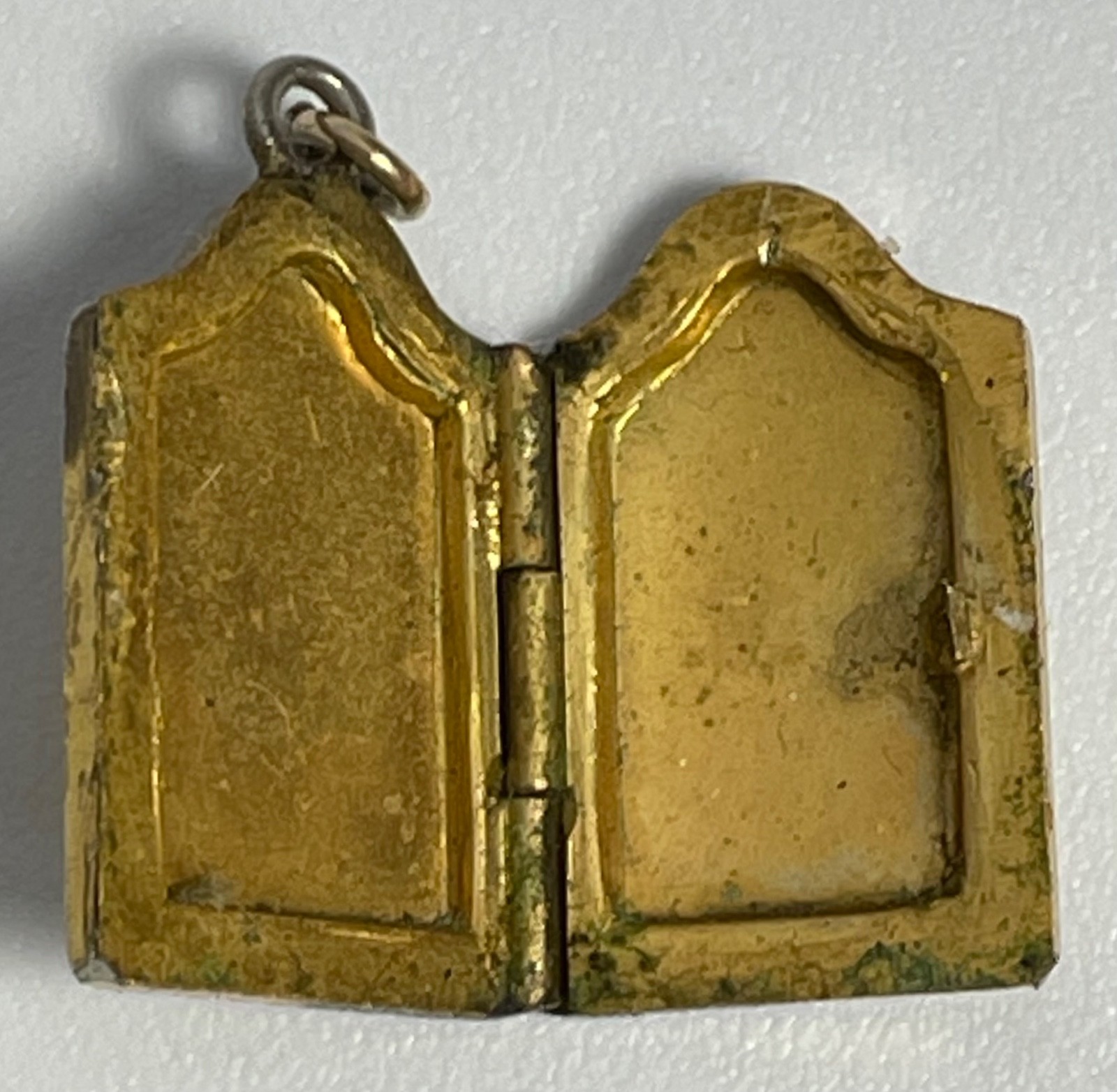 Antique Gold Filled Two Tone Charm Pendant Locket Trinket Box Victorian
