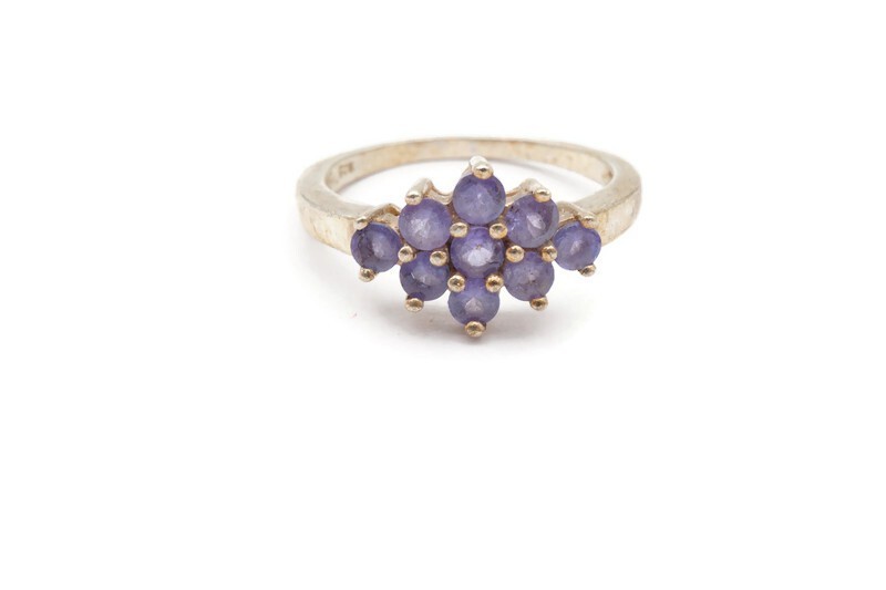 Vintage Sterling Silver 925 Iolite Ring Size 8