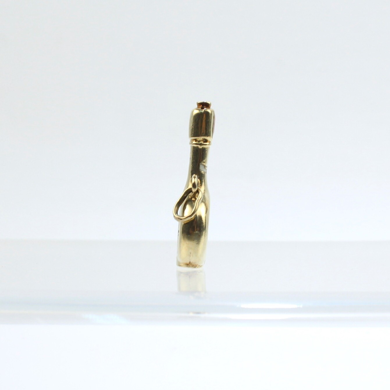 Vintage Enameled 18K Gold Charm of Curaçao Liqueur Bottle for a Bracelet – VR