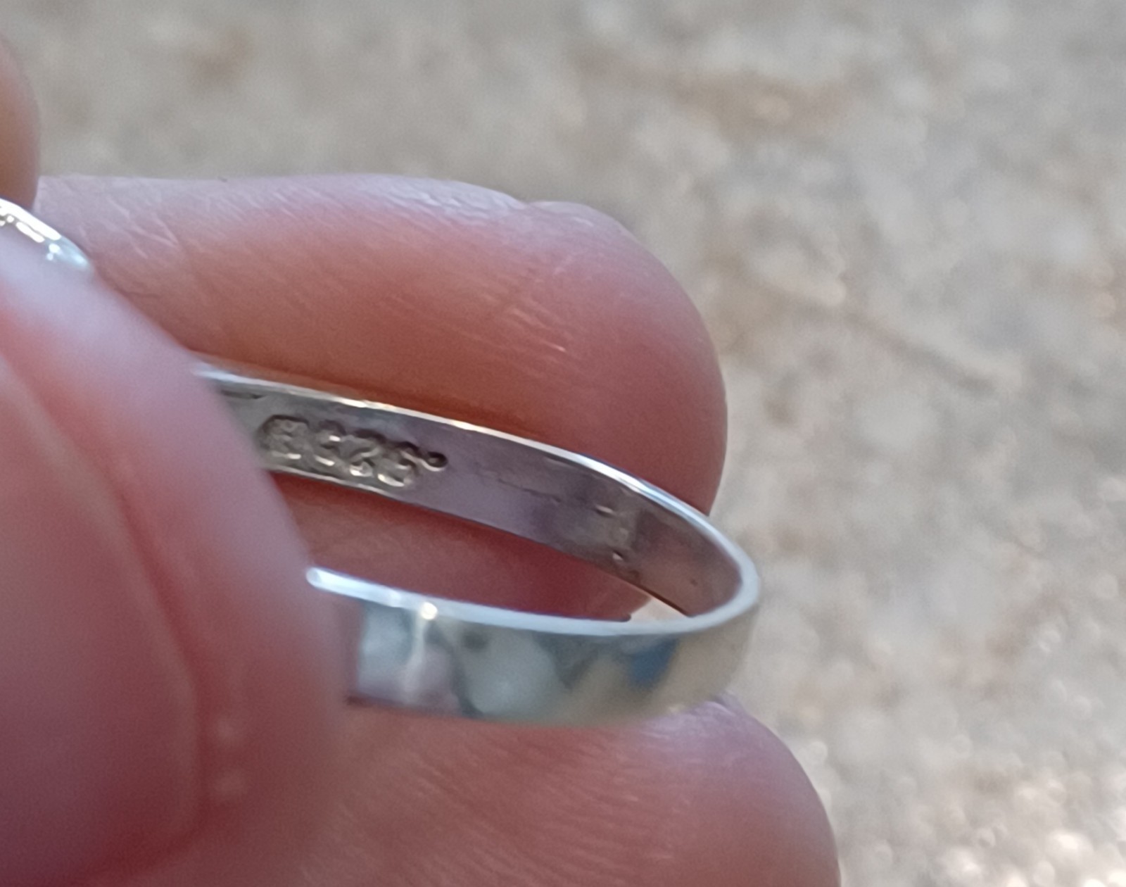 925 STERLING SILVER Ring Cubic Zirconia Stone sz about 7 1/2