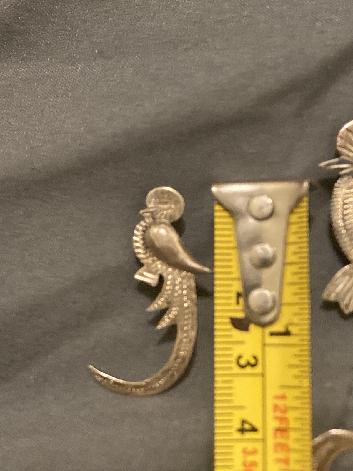 Guatemala Vintage Antique 900 sterling & 925 bird Quetzal Brooch lot of 2