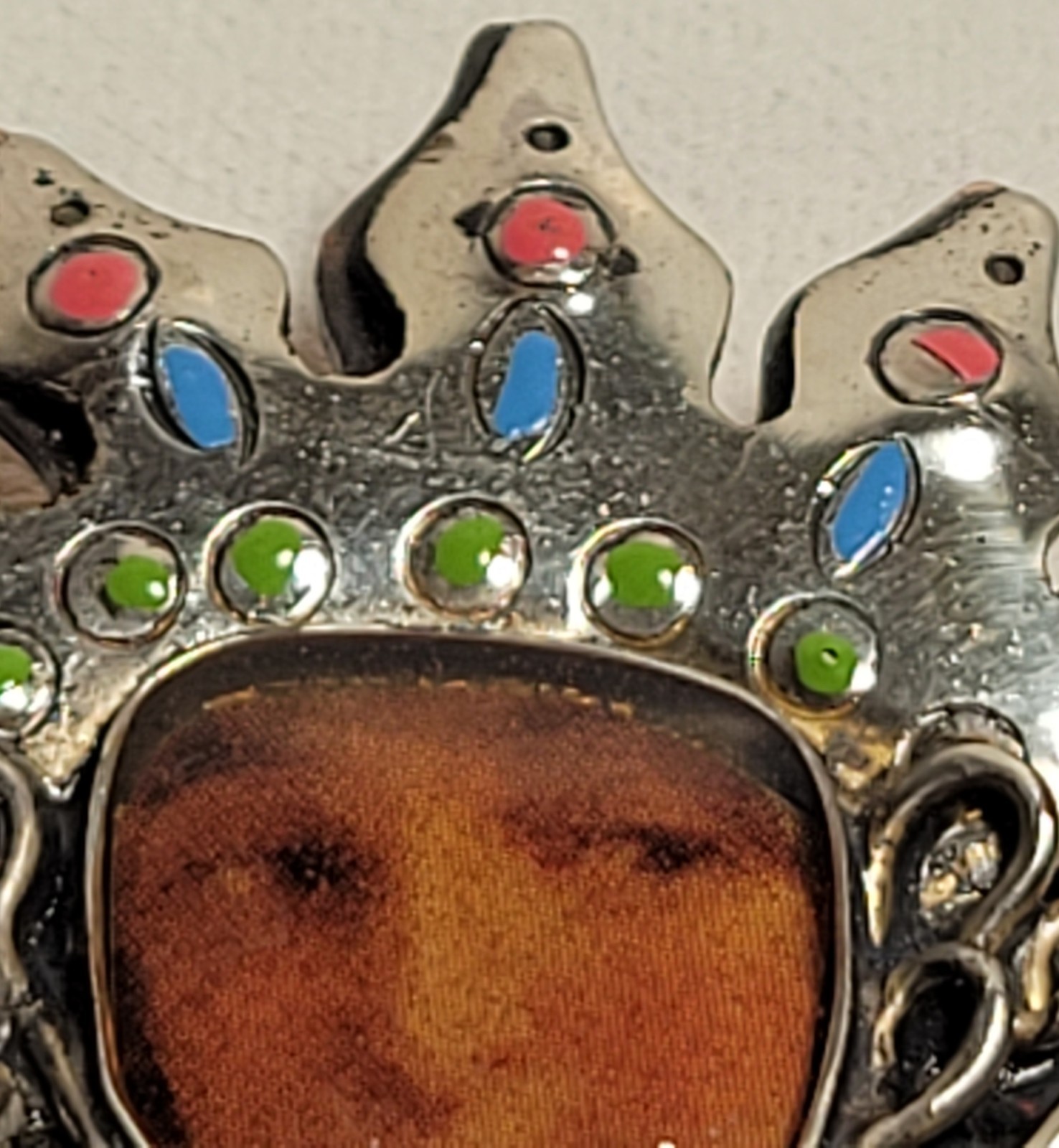 Artist M.A. Katke Mixed Metal Brooch Pin Signed Unique MA Katke Vintage AMAZING