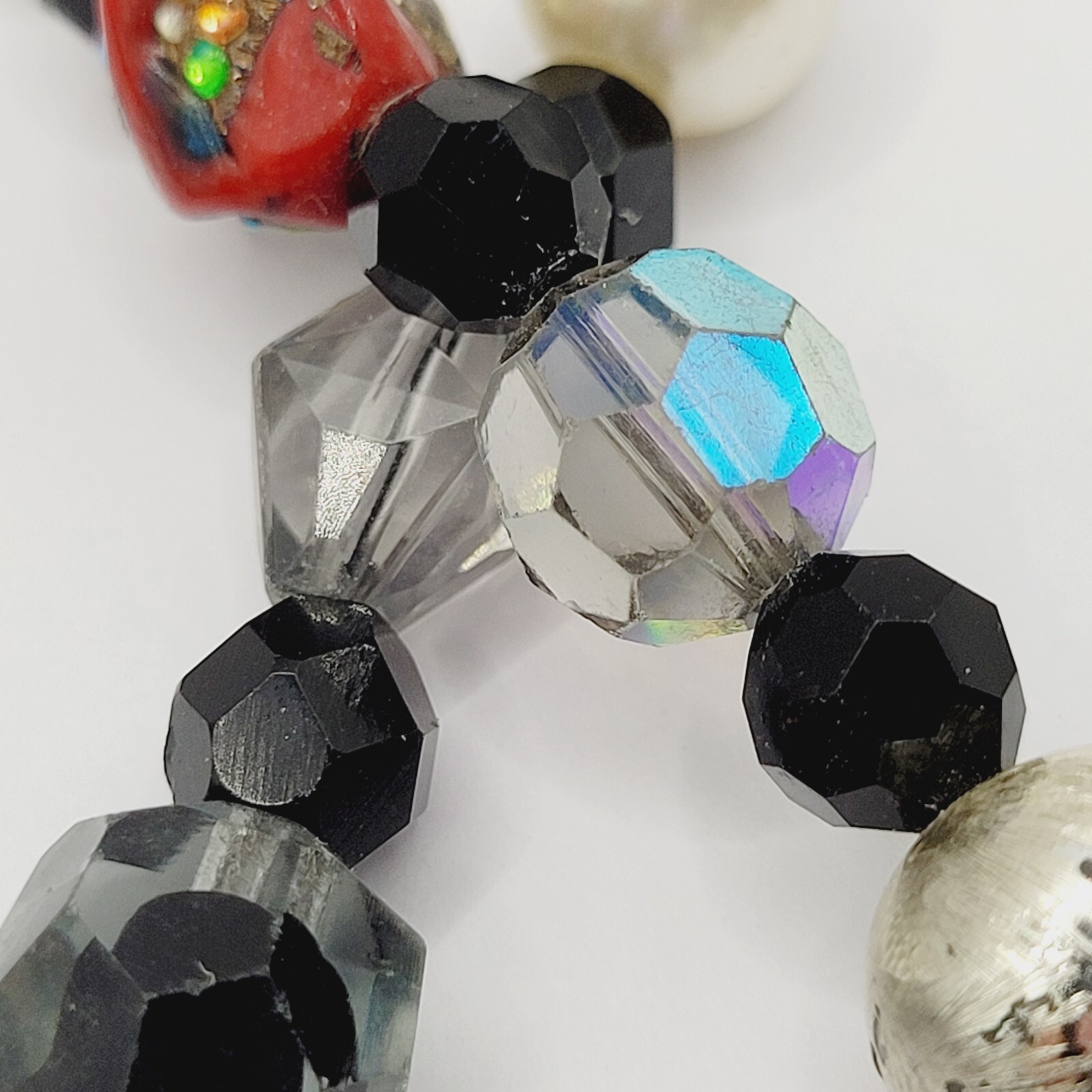 Art Glass Bead Strands Multi Color Style Foil Venetian Lampwork Crystal Necklace
