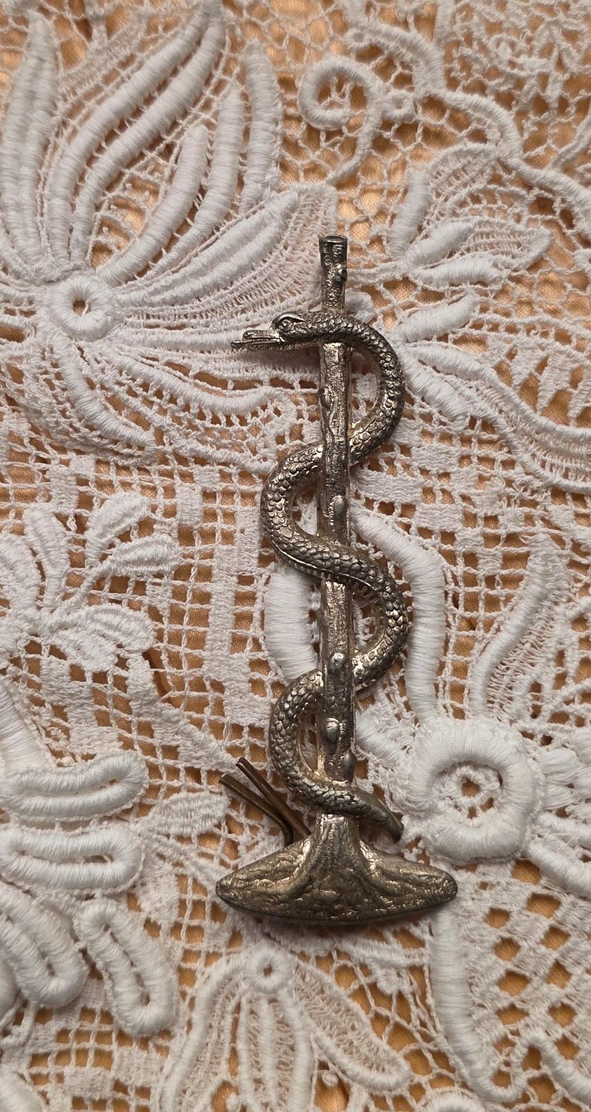VICTORIAN 19TH C NICKEL SASH CHARM LOT STAR HEART SNAKE + JACOB’S LADDER