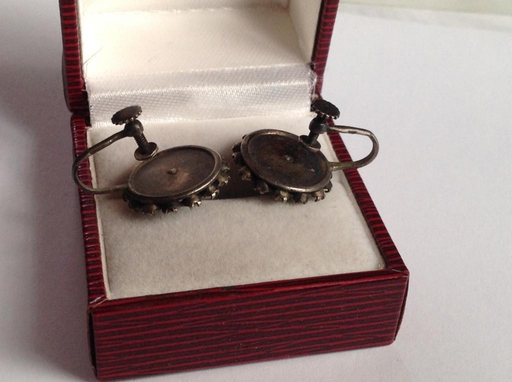 Earrings Silver 875 Star USSR Vintage Women Jewelry Gift 337