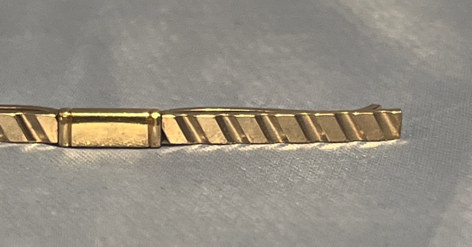Vintage Hadley Fancy Collar Bar/Stay/Gold Plated Brass/Signed/USA/2 1/8 Inches