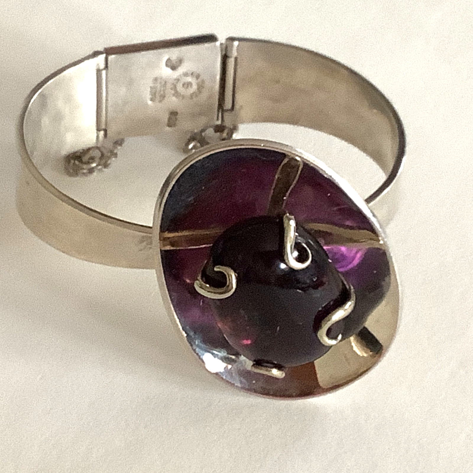 VTG Los Castillo MCM Sterling Silver Bracelet Amethyst?