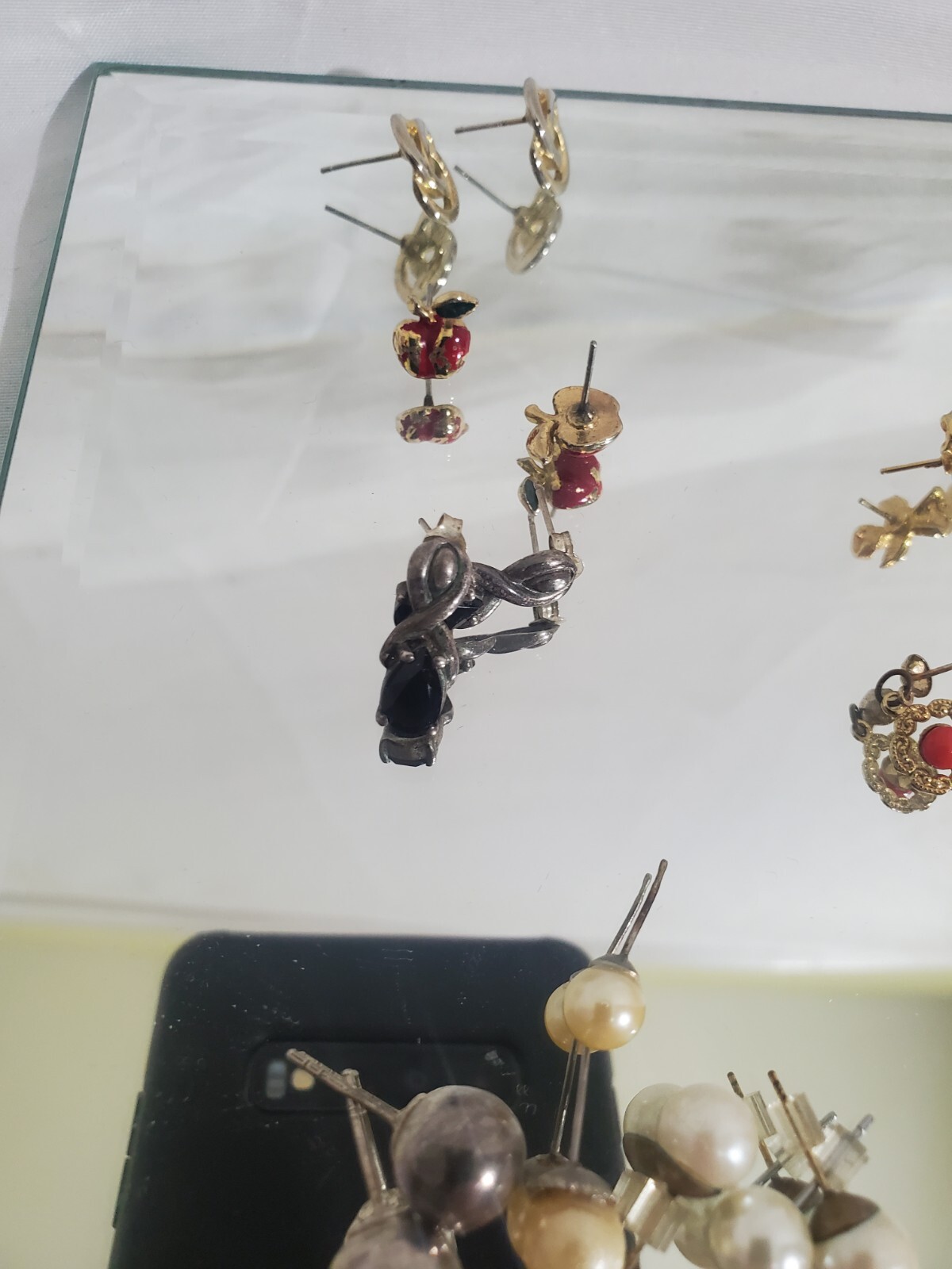 Vintage Earring Lot 16 pair miniature rose angel butterflies posts 60s 80s 90s