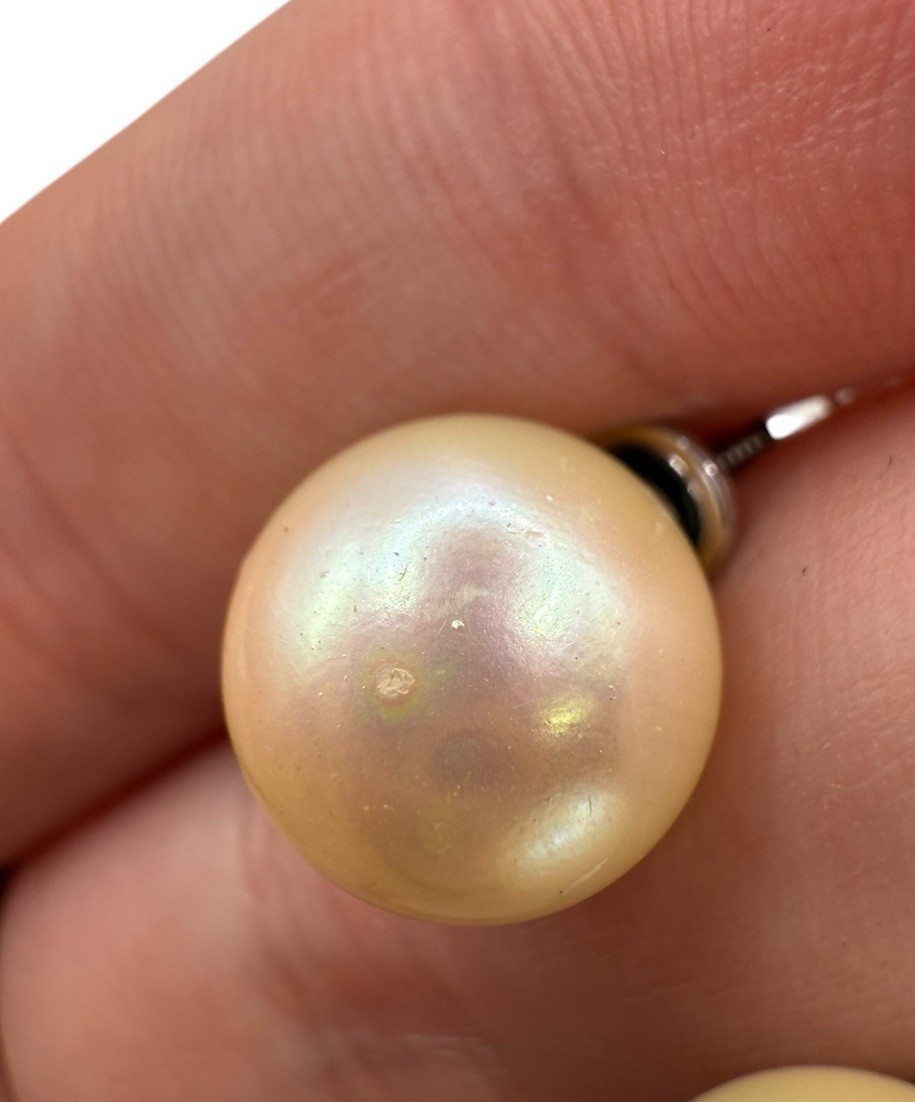 Vintage Faux Pearls 11mm Screw Back Earrings Elegant Classic Look