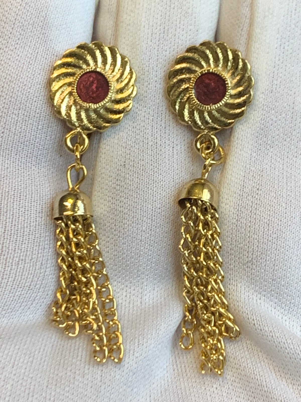 Vtg Clip-On Earring Lot Monet Sarah Coventry Avon Golden Faux Pearl / Gemstones