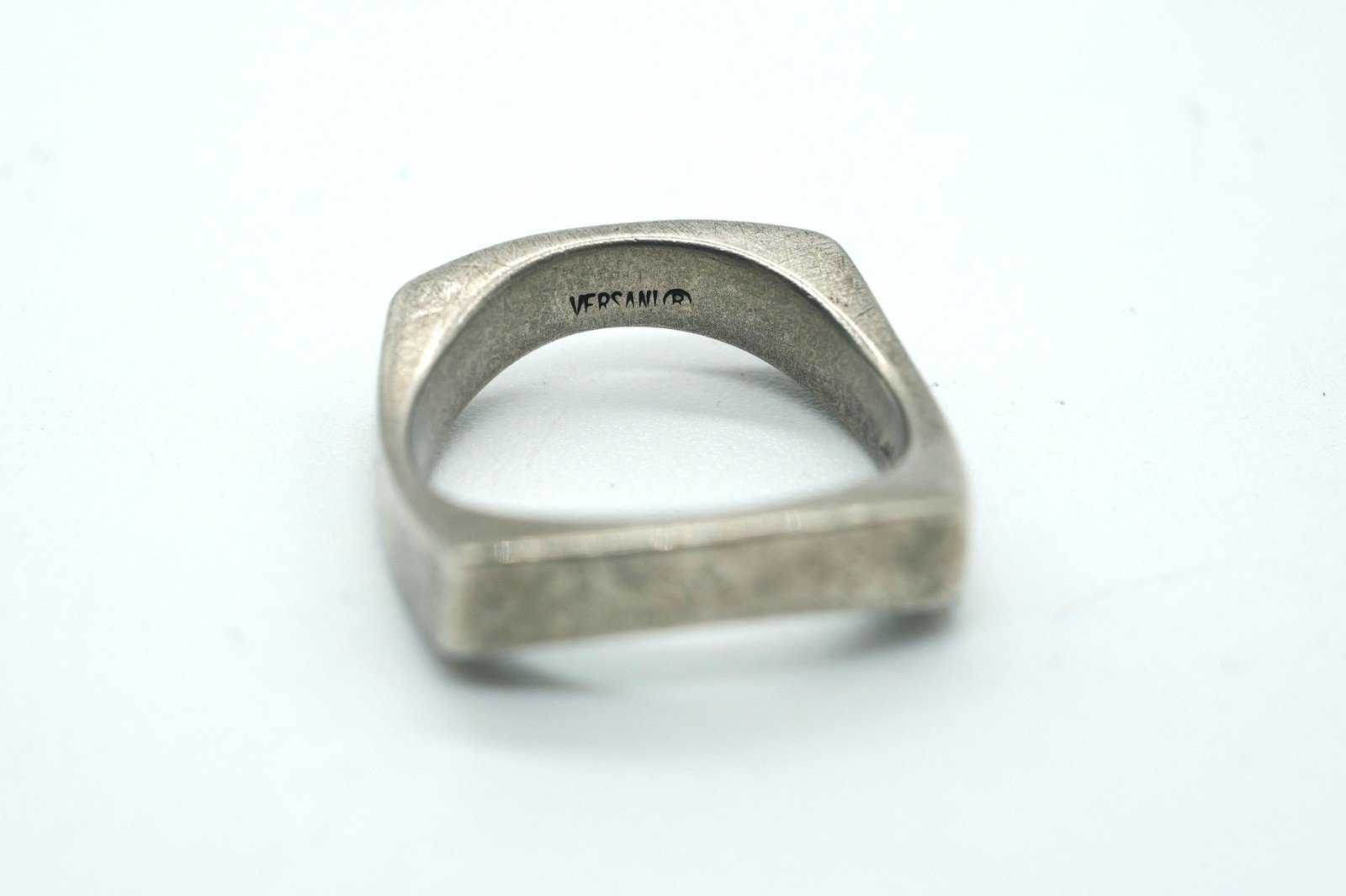 Versani Sterling Silver Vintage 2000’s Waffle Wave Square Ring .925 sz 8.3g