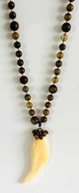 VTG Suzanne Kalan Sterling 925 USA Gemstone Unisex Beaded Pendant Necklace, 17″