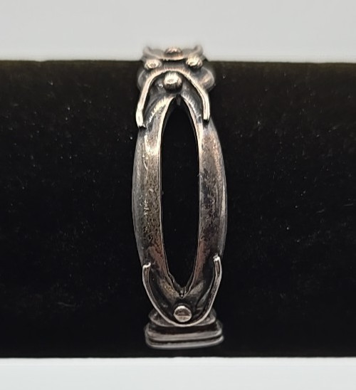 Vintage Taxco 980 Fine Silver Cuff 1940s Mexico Split Band 24.15g Modernist