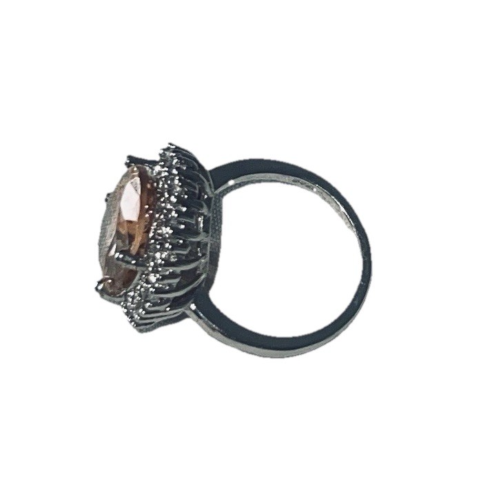 Morganite 925 With White Topaz Accents