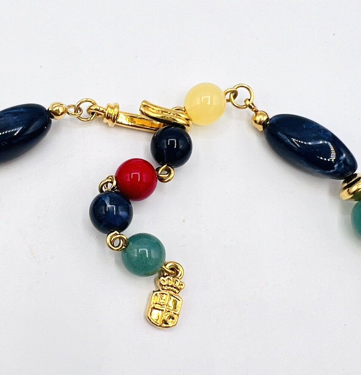 Vintage Liz Claiborne Multicolor Beaded Choker Necklace 17 – 19 in