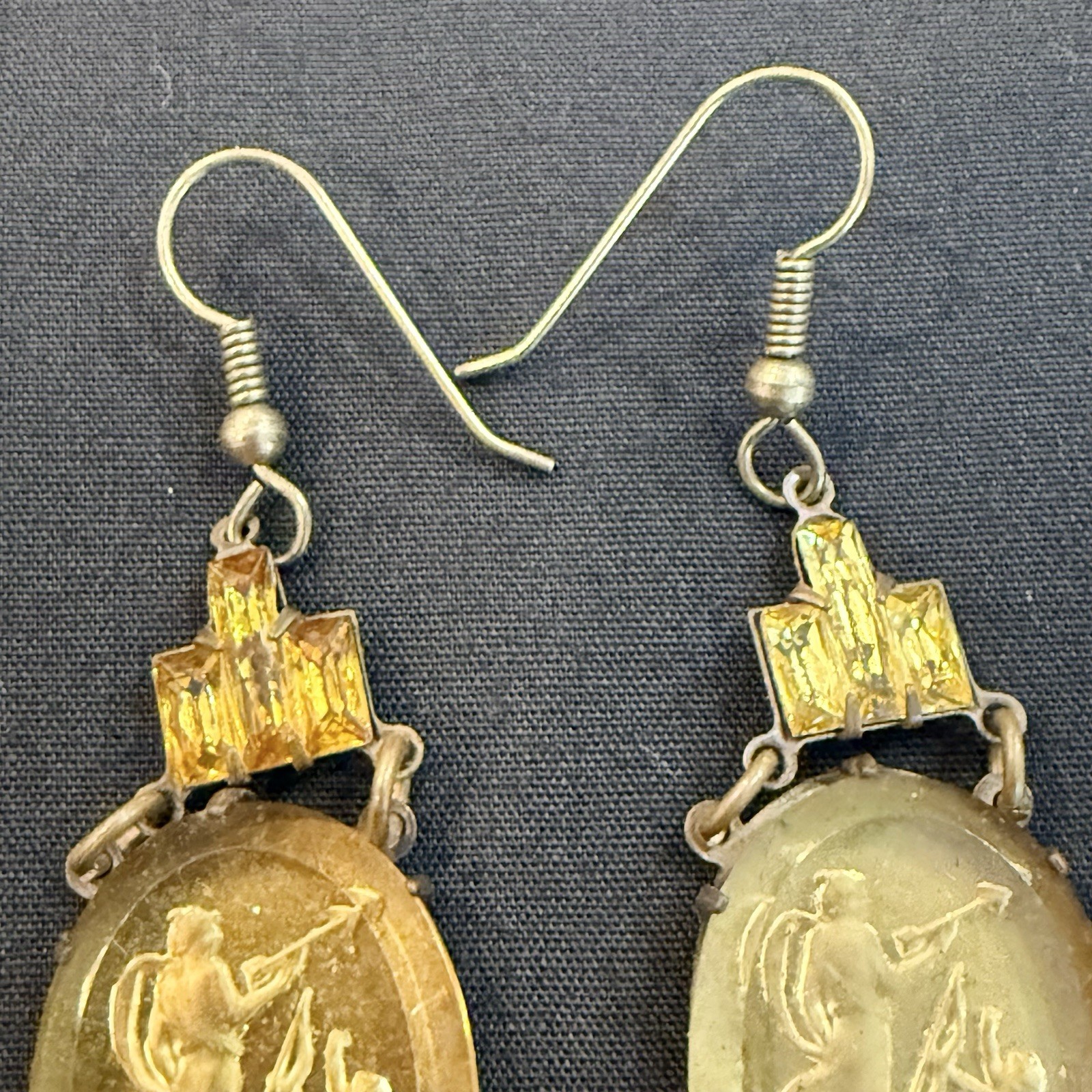 Vintage Glass Works Studio Dangle Drop Earrings – Angel & Cherub