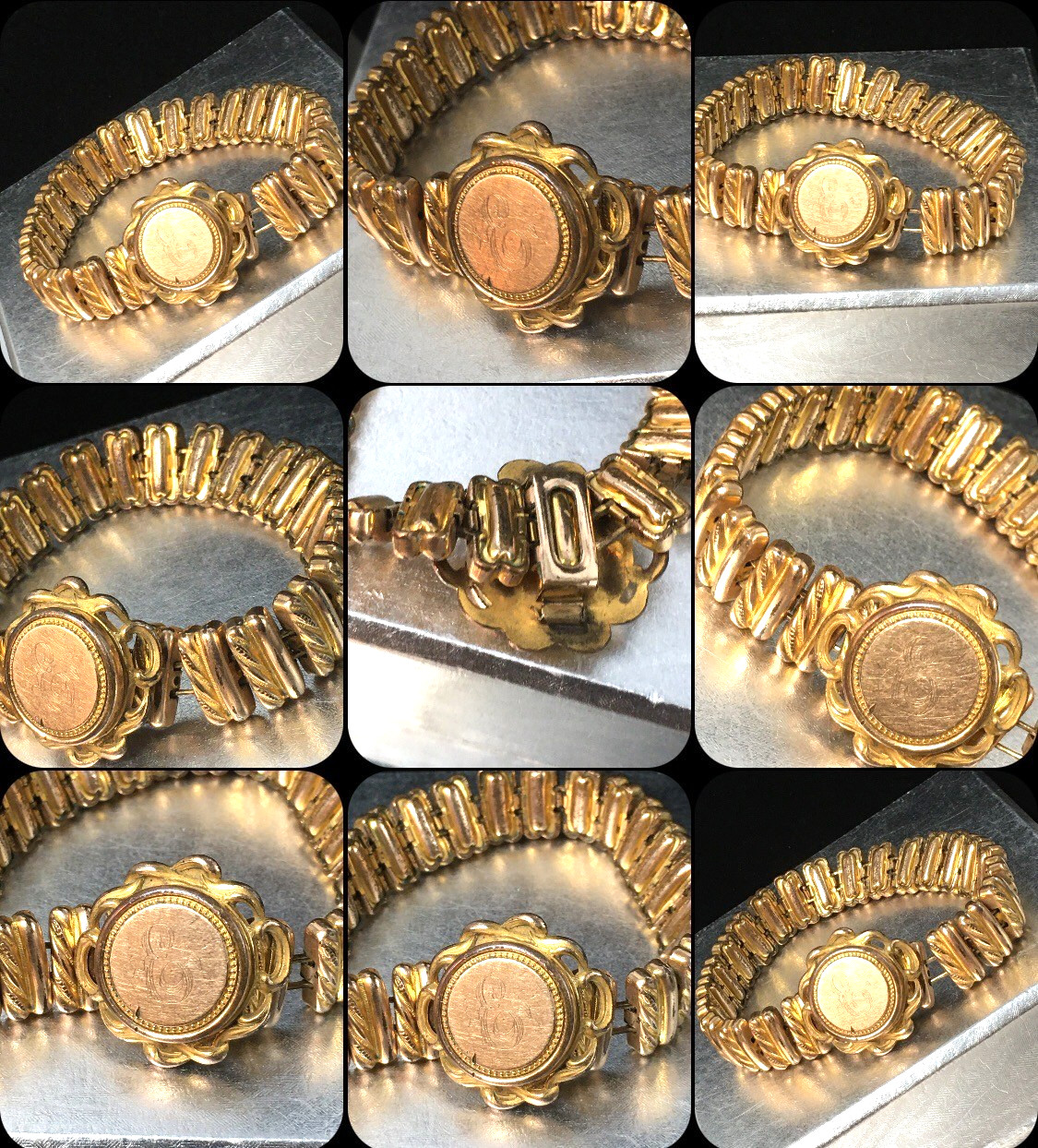Unique Vtg Expansion Locket Sweetheart Bracelet Watch Style Face
