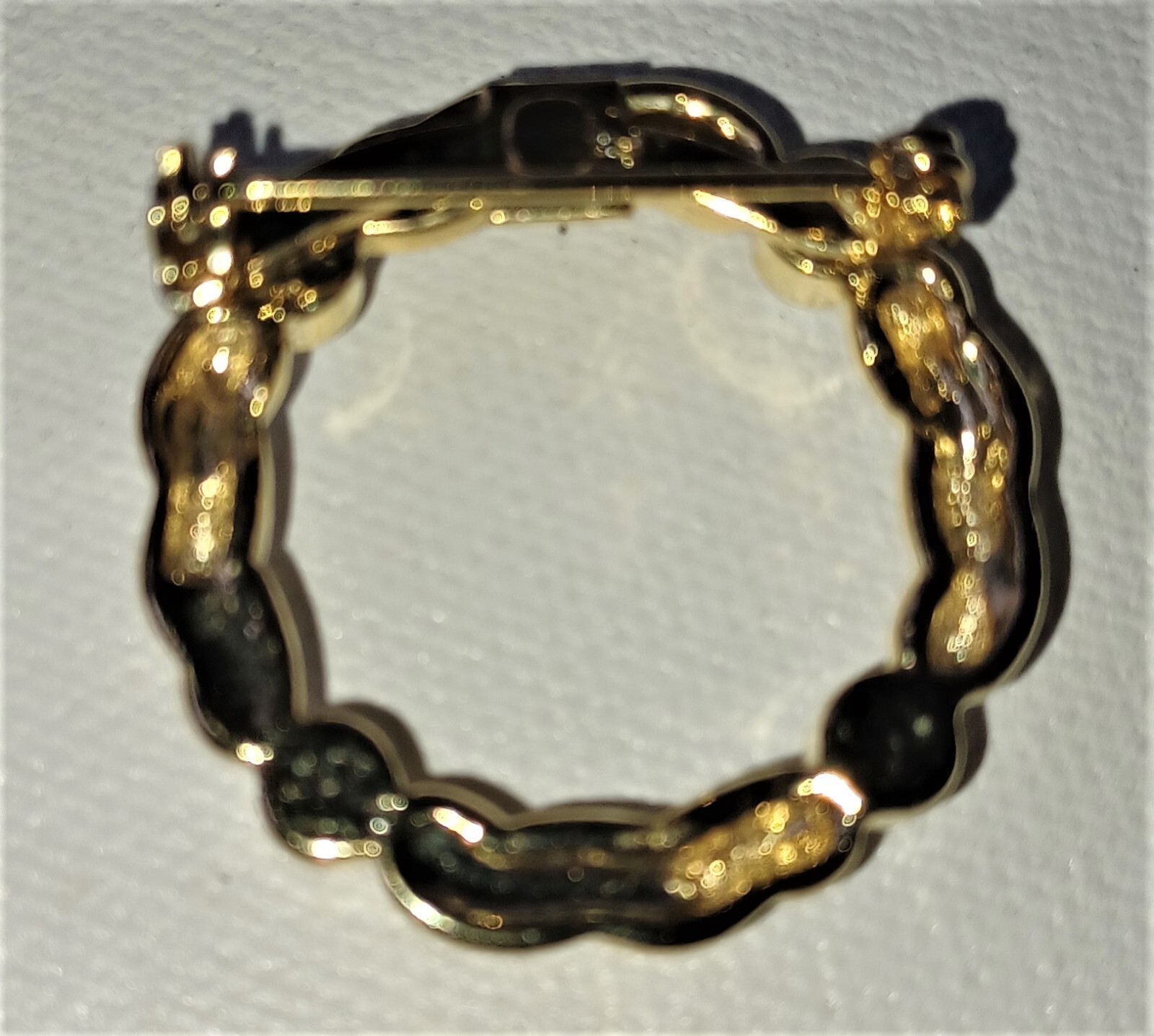 Vintage Gold Tone and Faux Pearl Pin Brooch Tacoa Box