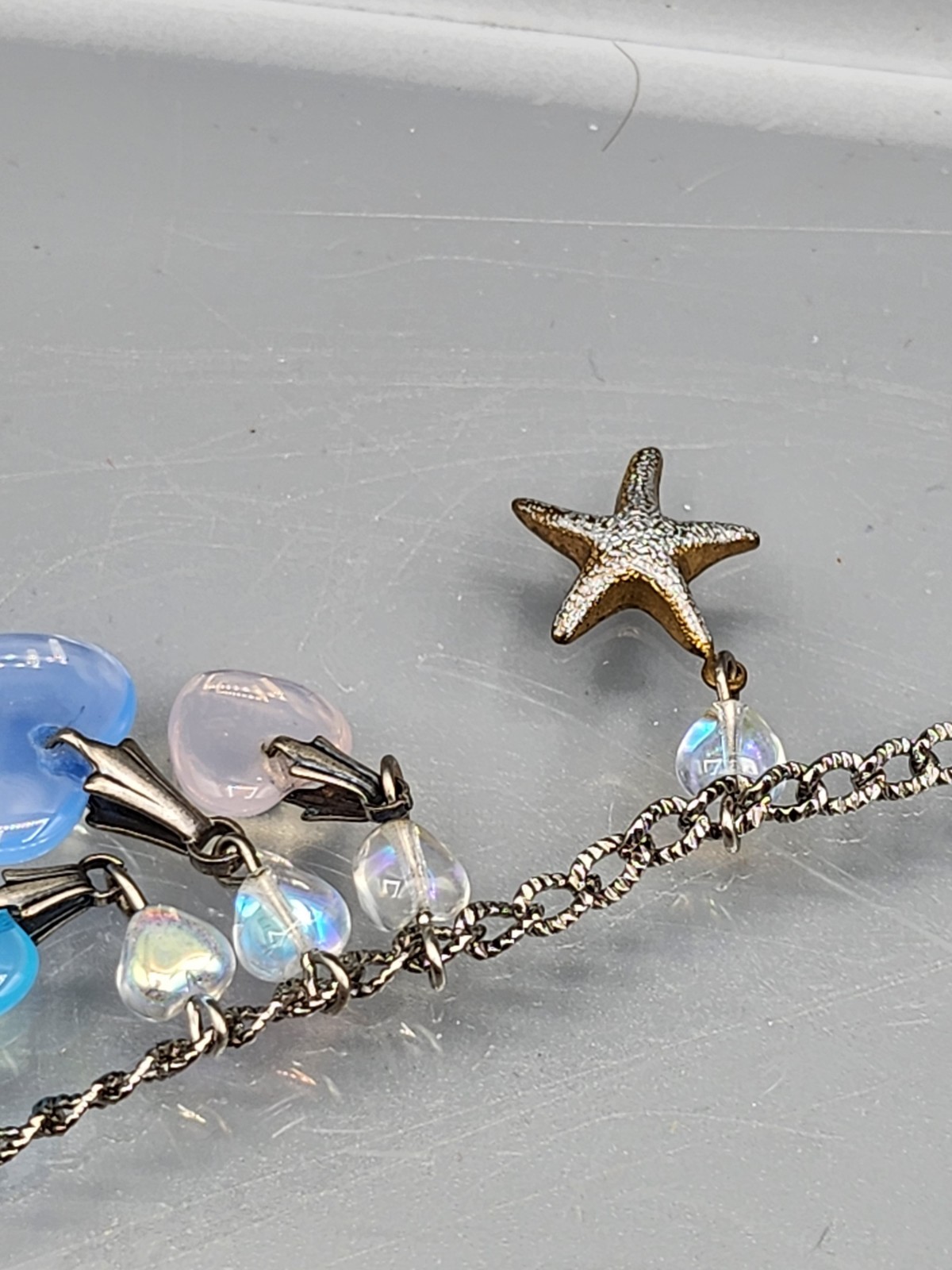 Vintage Rare Nautical Theme “Glass Works Studio” Necklace 32″L
