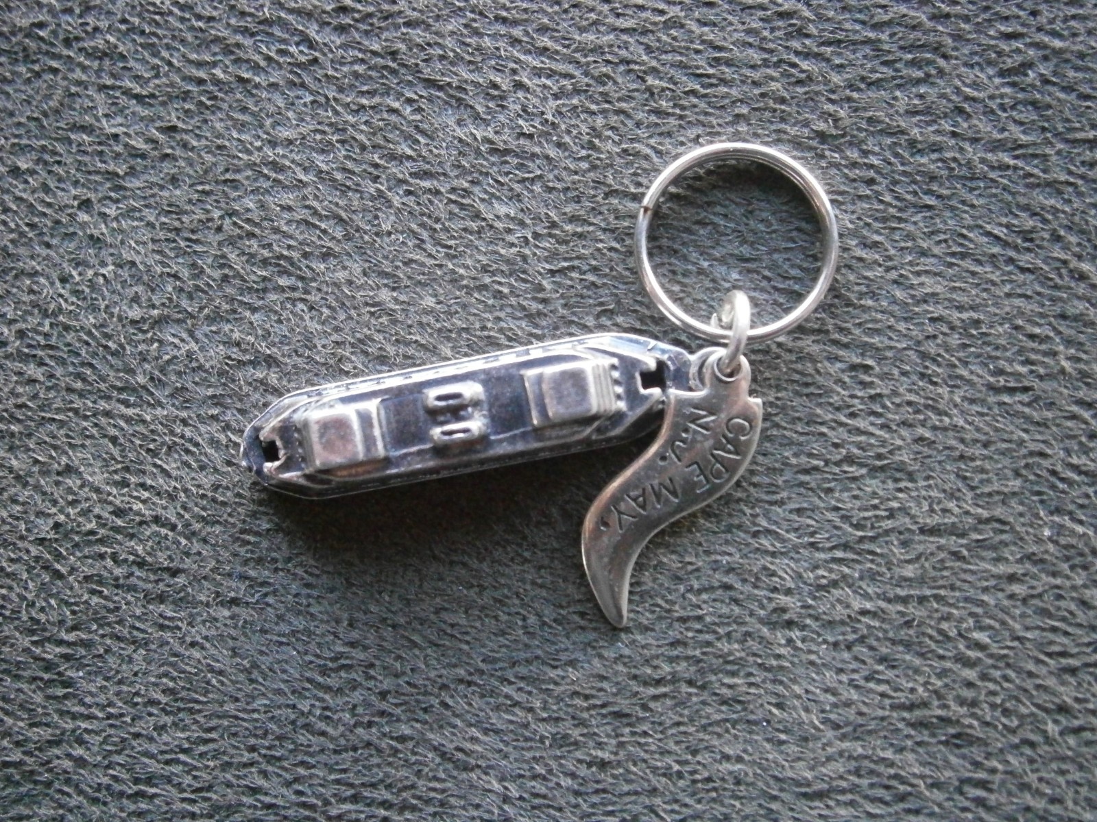 Cape May NJ Cruise Ship Ferry Vintage Sterling Silver Bracelet Charm Pendant 4g