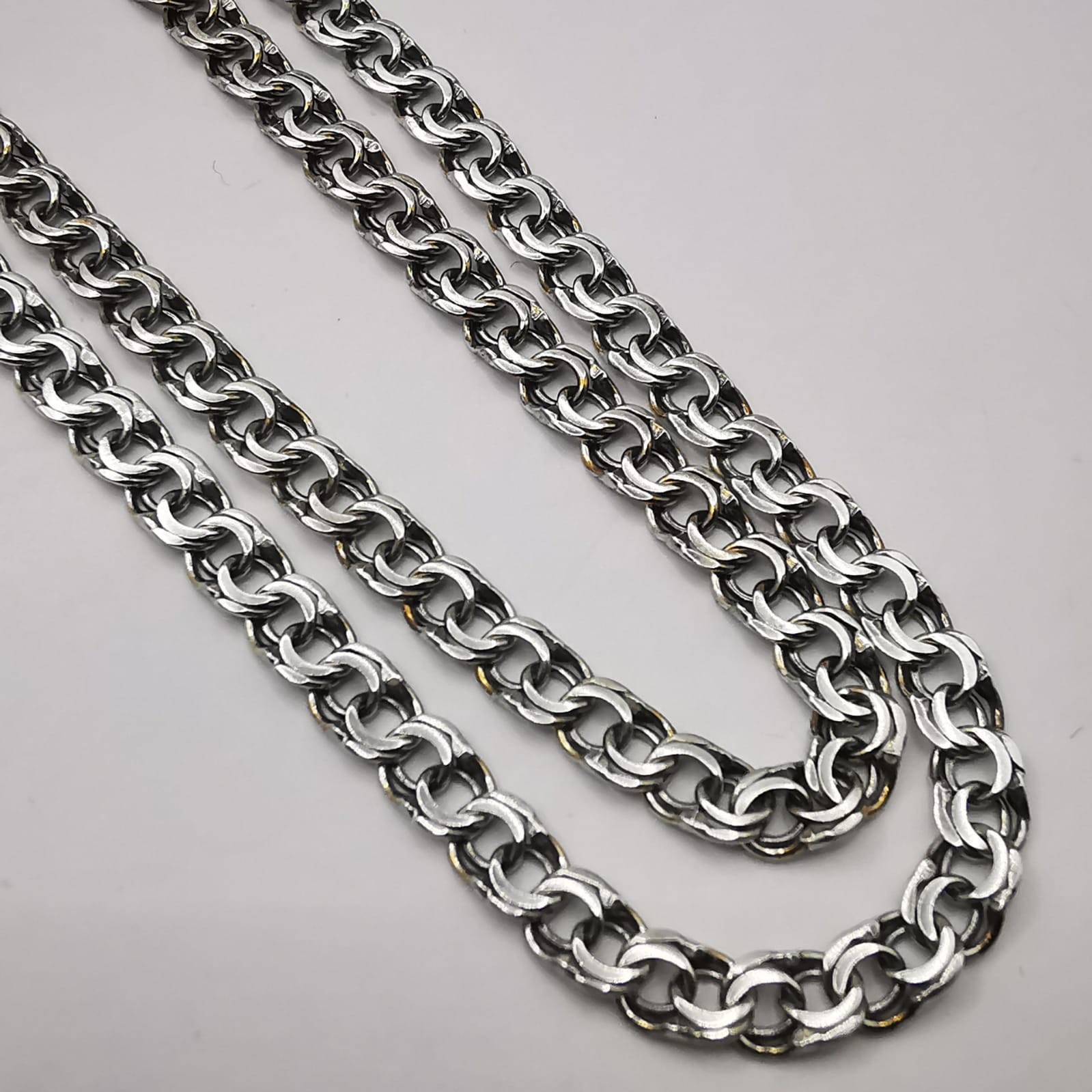 Authentic Vintage 925 Sterling Silver Handmade Chain Necklace – 10.60g