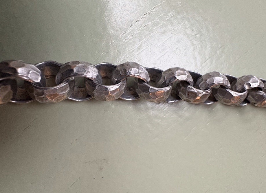 Vintage Hammered Aluminum Necklace