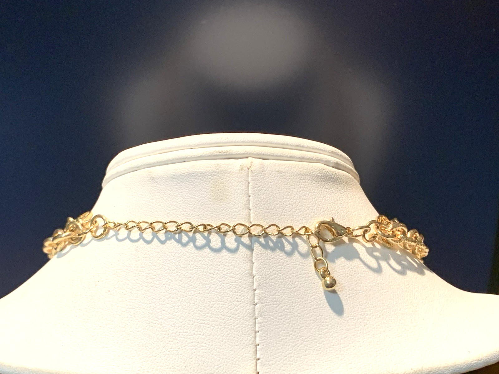 *ESTATE JEWELRY* VTG.MONET DOUBLE STRAND VICTORIAN LINK NECKLACE-18K PLATED-NWOT