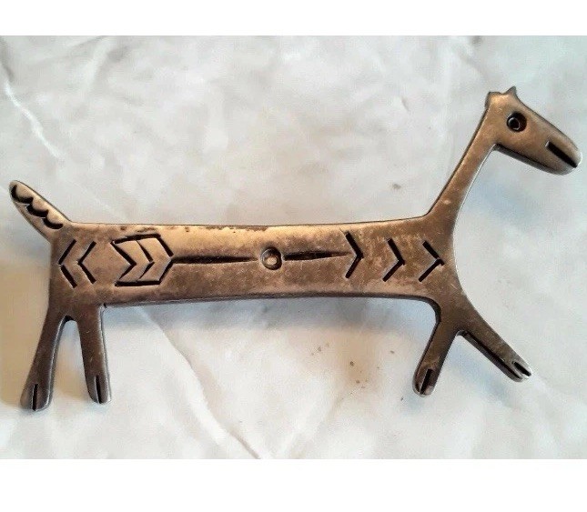 Forbes Horse Dog Sterling Pin Brooch Vintage 2.50″ 10g🔥🔥🔥🔥🔥🔥🔥🔥🔥🔥🔥