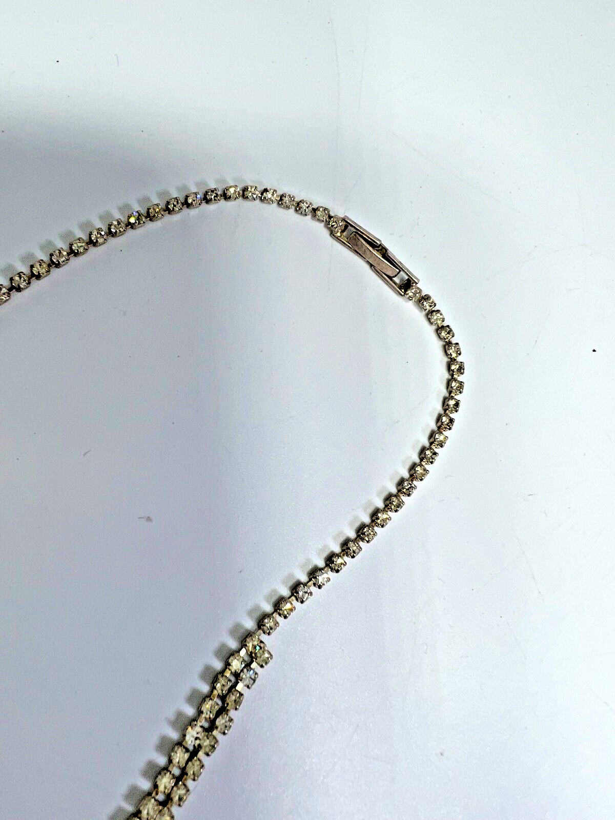 Noble Rhinestone Necklace/Chain Wedding/Silvester Festive To Approx. 16 1/2in