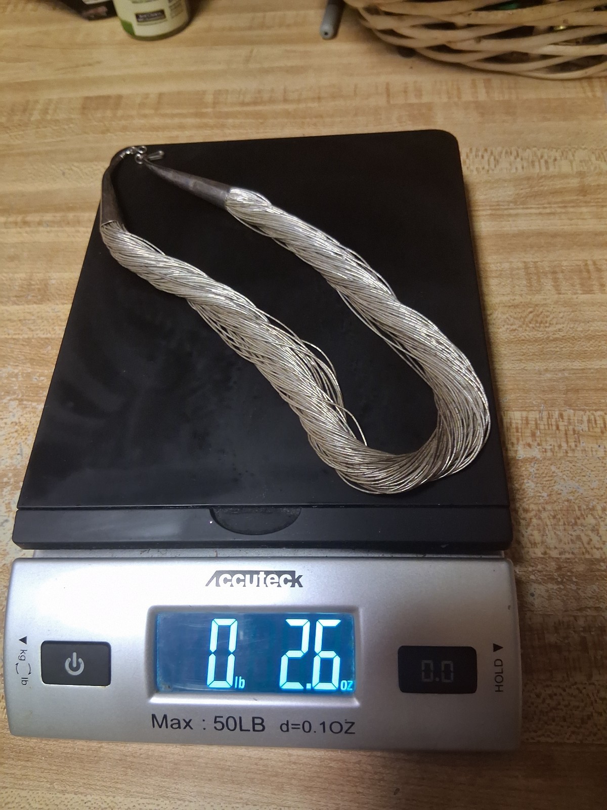 AMAZING 100 Strand Liquid Silver Necklace 16in