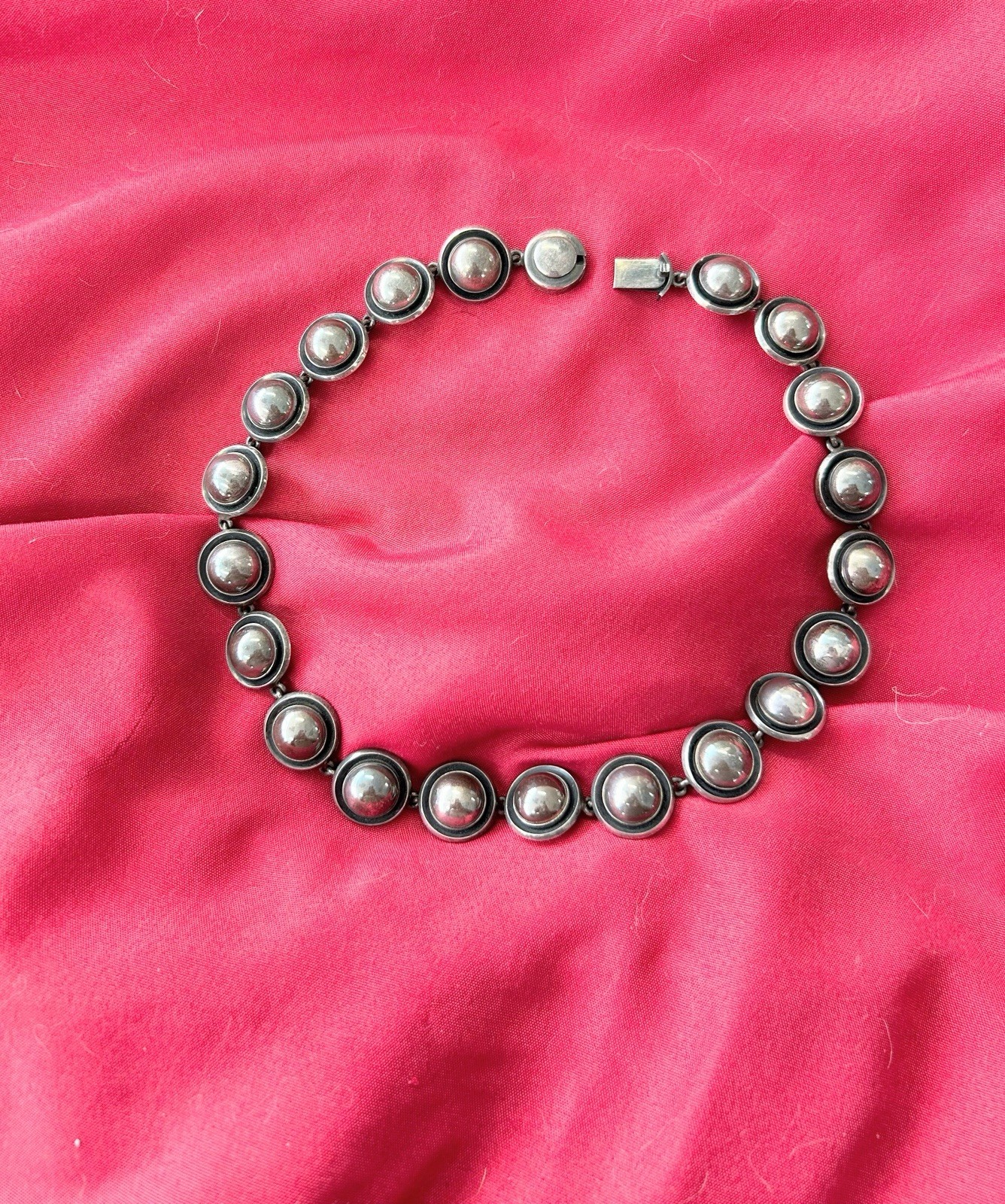 Vintage Sterling Silver NEILS ERIK Denmark Necklace, Choker & Earrings, Signed