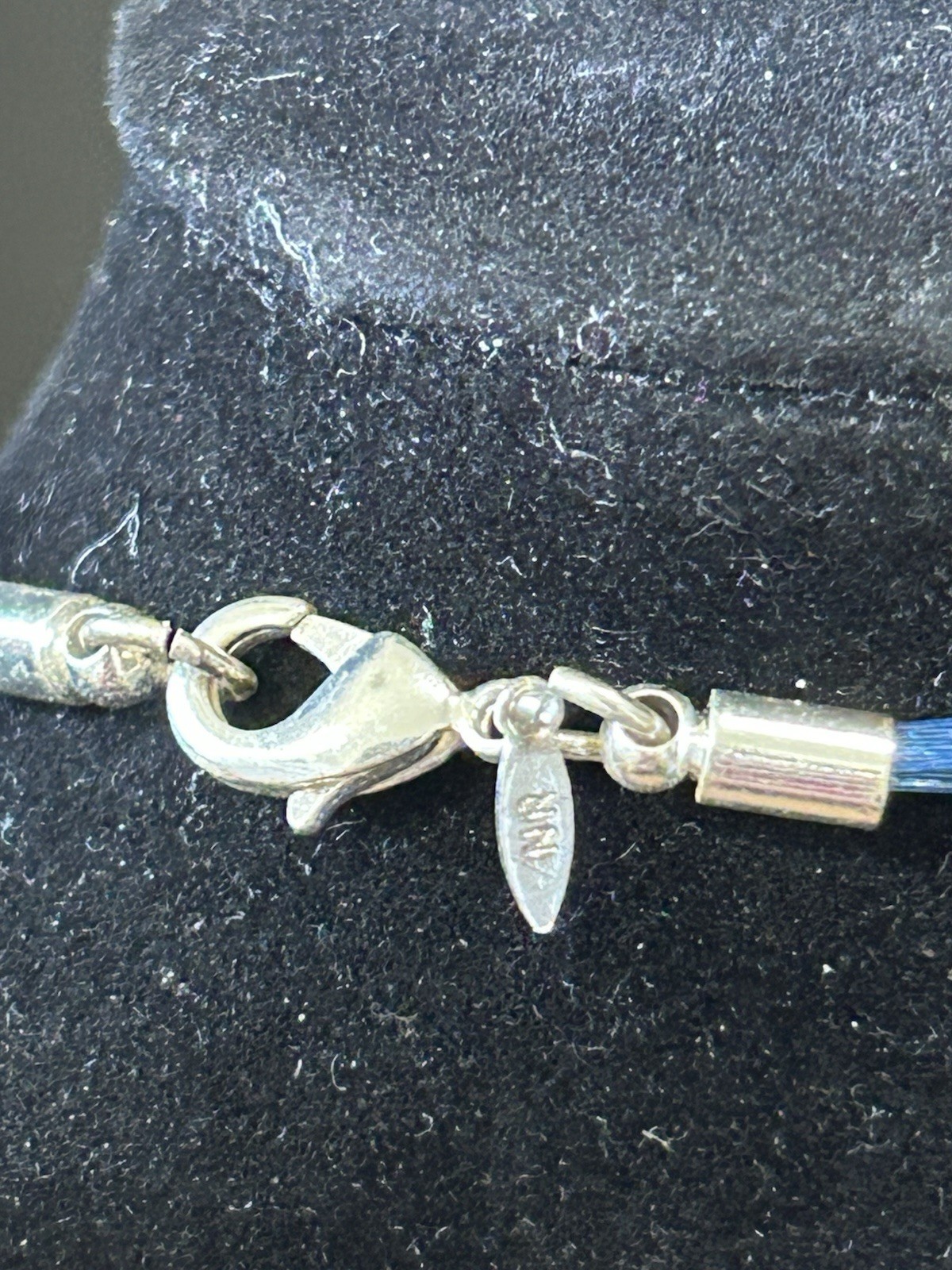 Blue And White Vintage AVON Beaded & Natural Stones Necklace