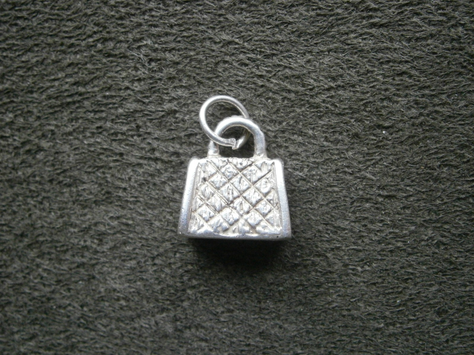 Purse Handbag Vintage Solid Sterling Silver Bracelet Charm Pendant 2.5g