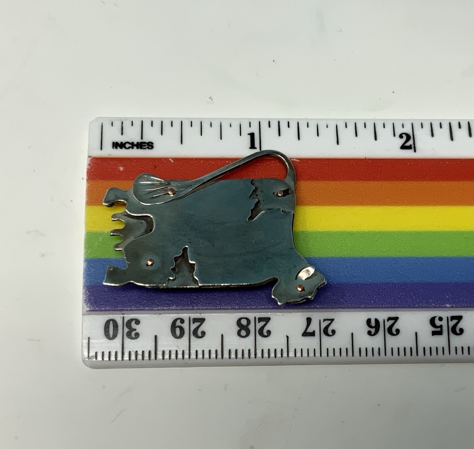 Vintage Sterling Silver Ware Cow Farm Pin Brooch 925 5.3g
