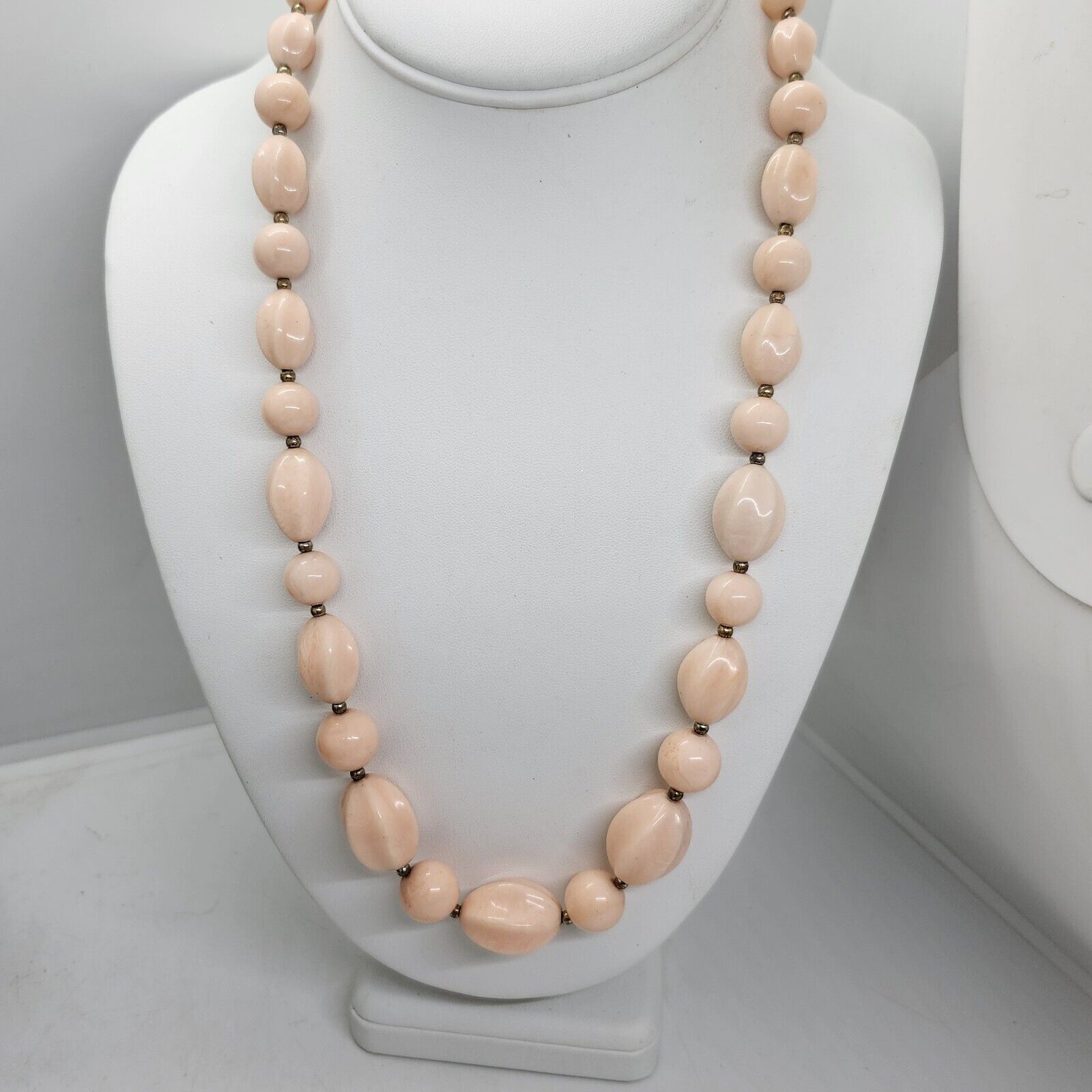 Vintage Pink Graduated Bead Necklace