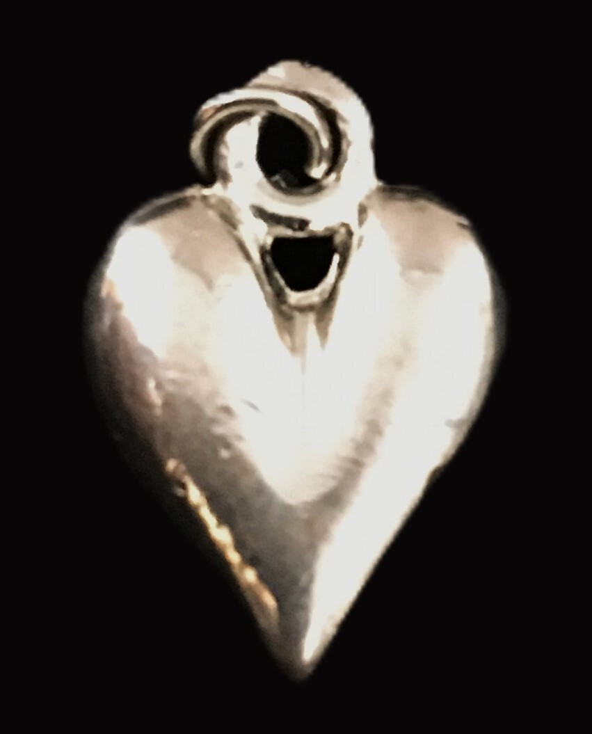 Lot of 5 Vintage SilverTone Pendants Faux Pearl Rhinestone Love Hearts Flower