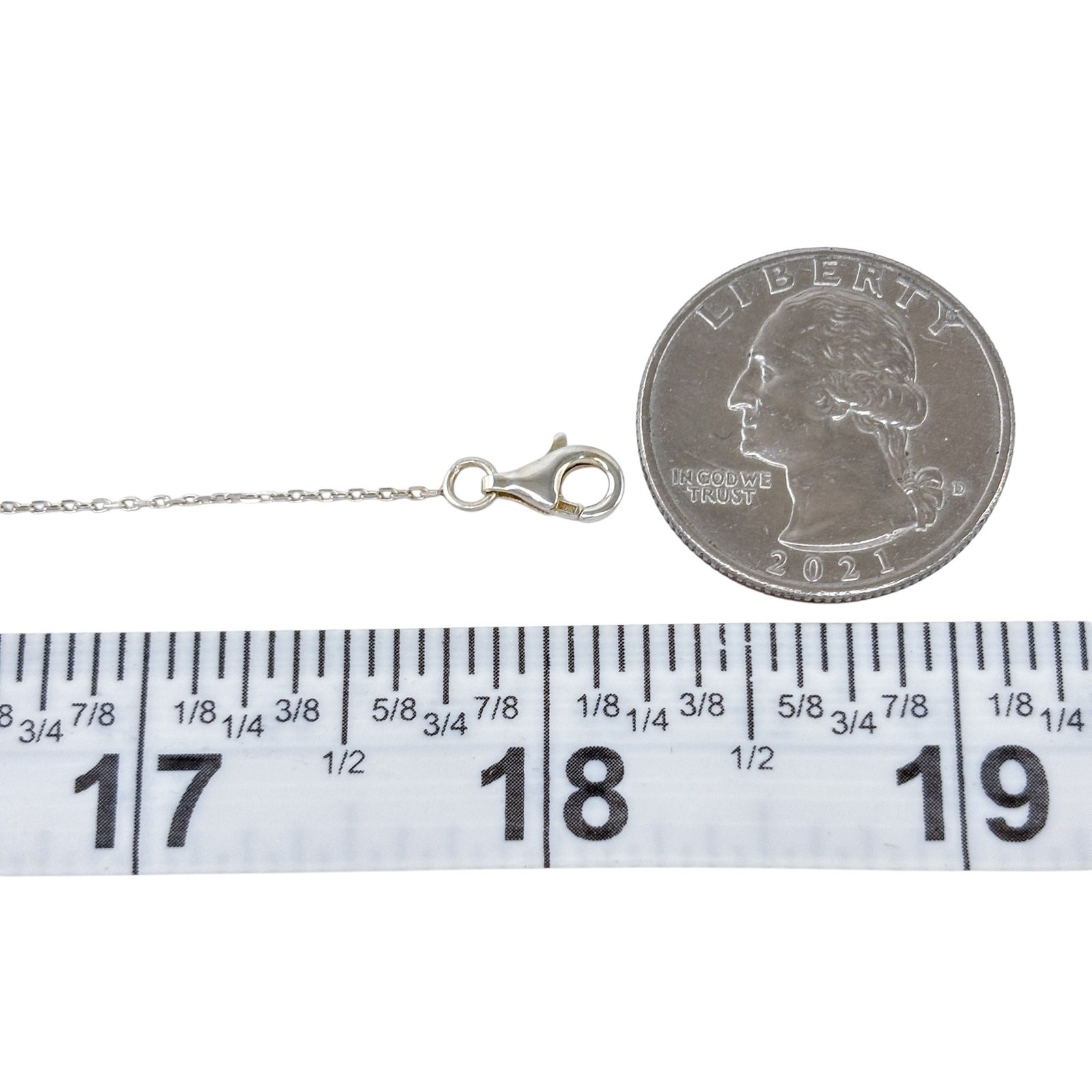 Vintage Sterling Silver 925 Red Cubic Zirconia Station Necklace 16″-17″-18″