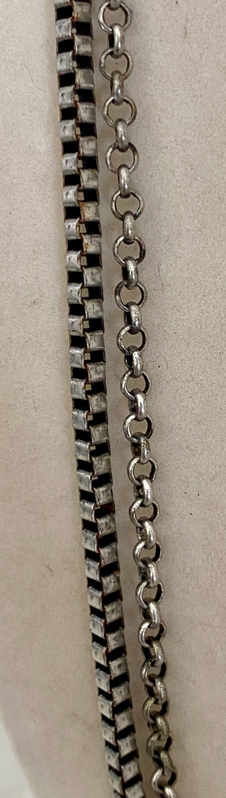 Vtg Jerusalem Cross Pendant Lariat Chain Silver Tone Necklace Double Strand