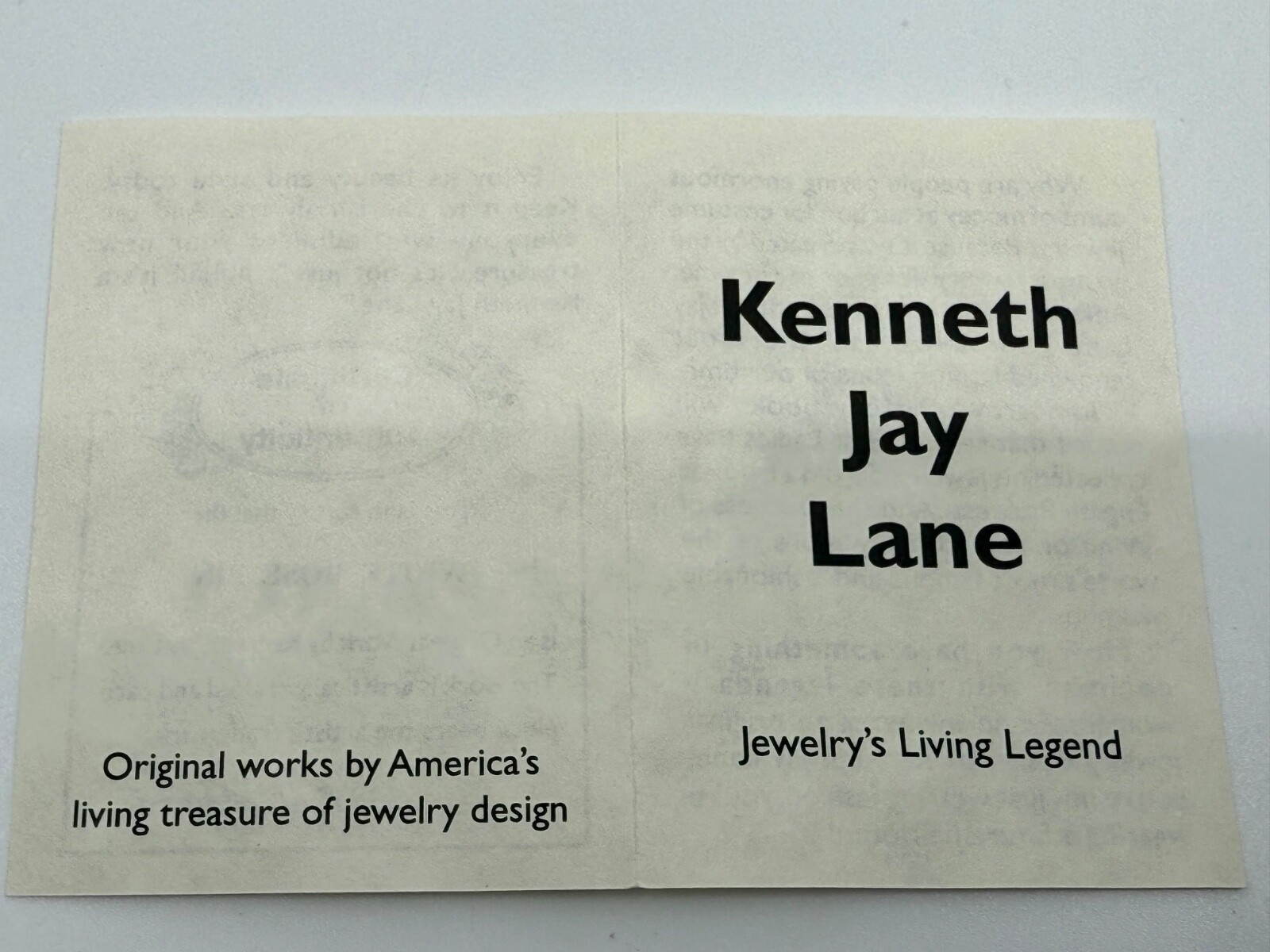 Elegant Vintage Signed Original Kenneth Jay Lane White Rose Brooch With COA